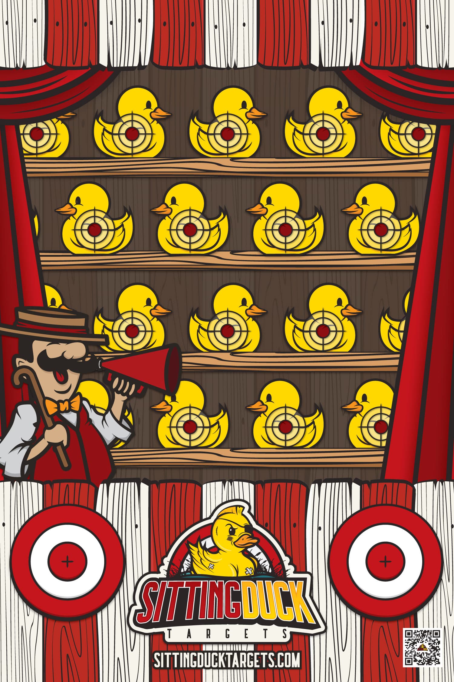 Duck Shooting Gallery Shooting Target | Premium Paper Targets | Turn your range into a carnival with the Duck Shooting Gallery Target. Tons of targets, bold design, and endless fun await!